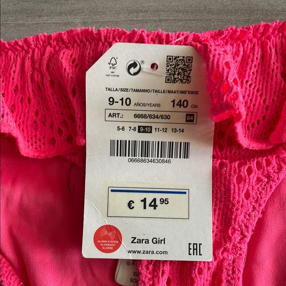 Zara Kids Pink Ruffle Bikini Set - Picture 3 of 6